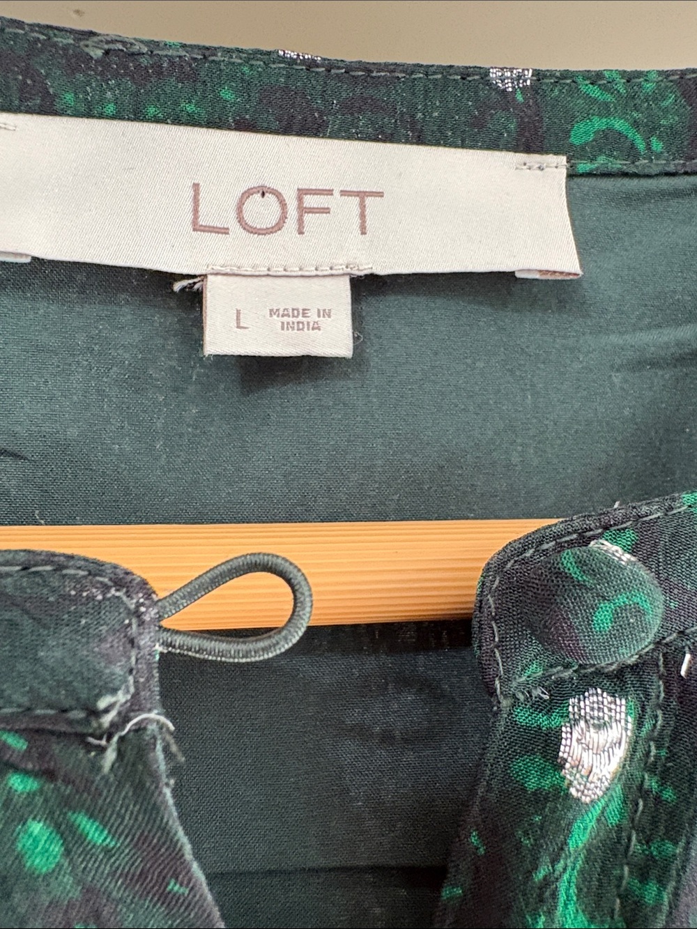 LOFT Metallic Clip Pintucked Short Sleeve Mini Dress, Size L, New without Tag - Picture 6 of 15